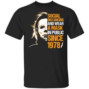 Michael Myers Social Distancing Since 1978 Retro Horror Movie Fan Halloween 05